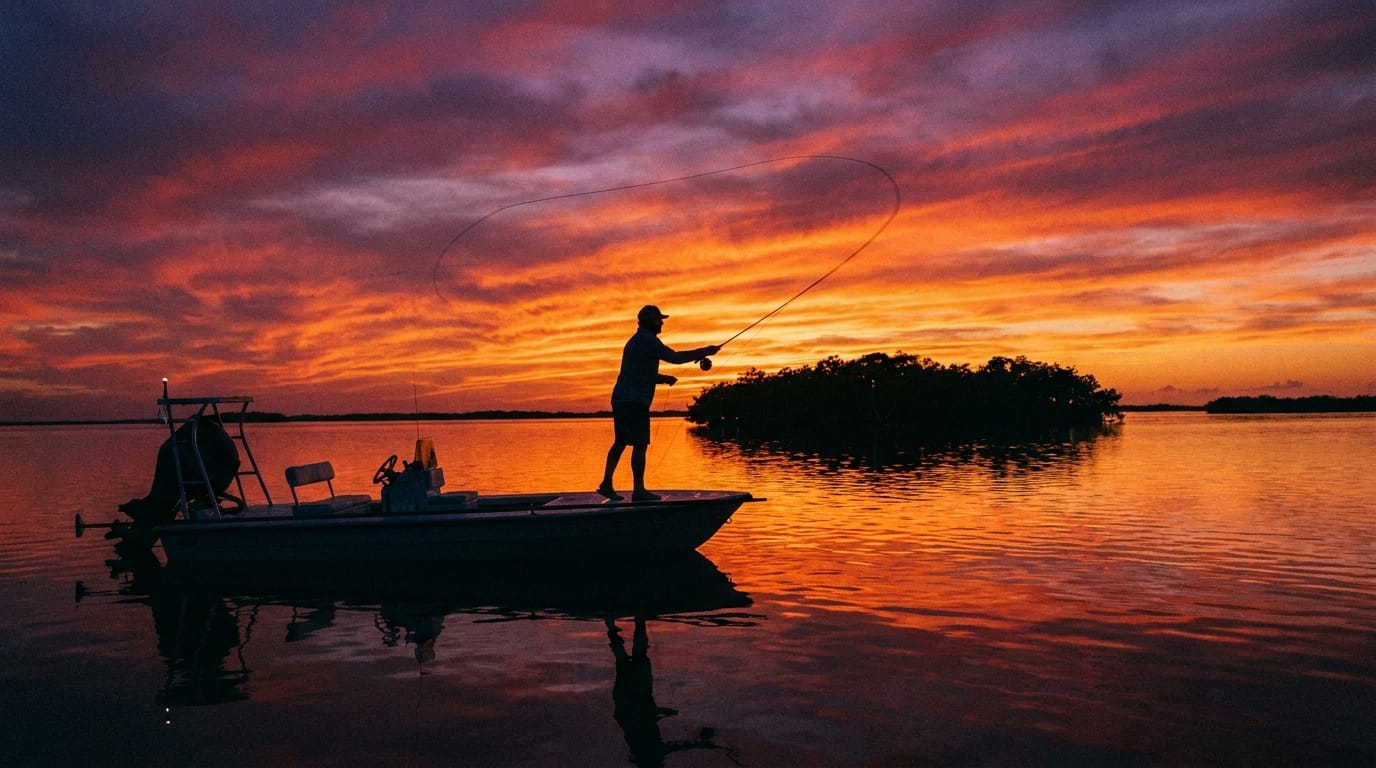 Sight-cast a fly to tailing reds and rolling tarpon.